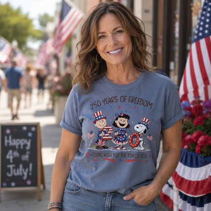 Comfort Colors 250 Years Of Freedom Flying High Patriotic Friends T-Shirt