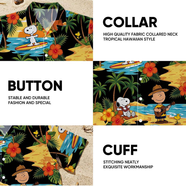 Tropical Surf Beach Ukulele Summer Vacation Hawaiian Shirt HW_SNPY40-SL02-DS04