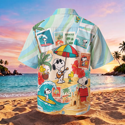 Beach Summer Hawaii Postcard Surf Vacation Hawaiian Shirt