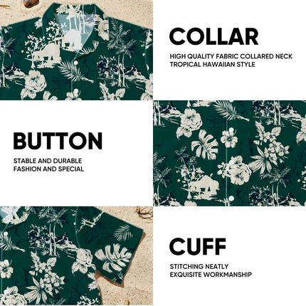 Beach Summer Vintage Tropical Floral Hawaiian Shirt