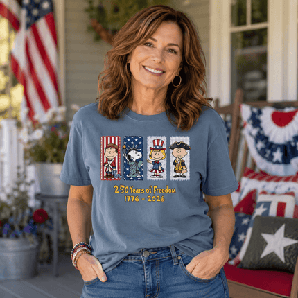 2_36a2dc8a-55b0-45e2-a865-c584d49a409f - AuraNations - Comfort Colors 250 Years Of Freedom 1776-2026 Patriotic Panels T-Shirt - Blue Jean / S - 250TH ANNIVERSARY, ALL, COMFORT COLORS, NO CUSTOM, PRODUCTS, SNPY, TSHIRT