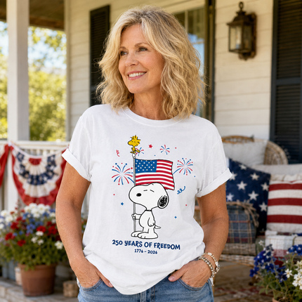 Comfort Colors 250 Years Of Freedom Fireworks Patriotic Dog T-Shirt