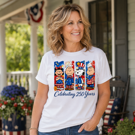 Comfort Colors 250th Anniversary USA Celebrating Patriotic Friends T-Shirt