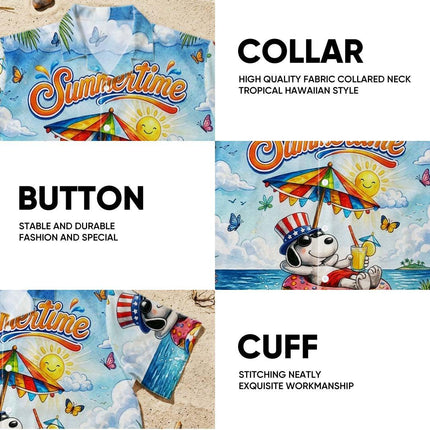 Beach Summer Island Float Tropical Vacation Hawaiian Shirt