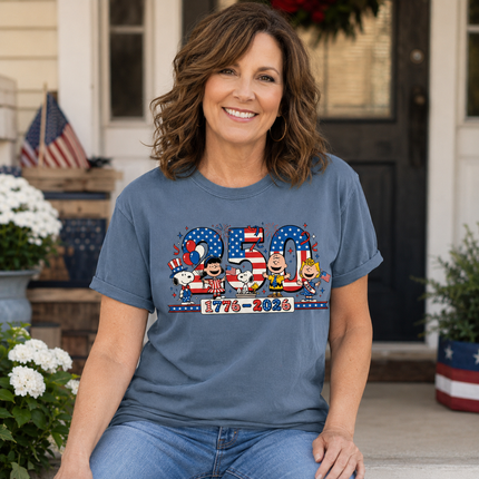 Comfort Colors 250 Years 1776-2026 Patriotic Friends Celebration T-Shirt