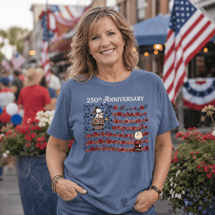 2_503c61e2-4b3c-4d86-a277-86b6fc1b825f - AuraNations - Comfort Colors 250th Anniversary Floral Vine Flag Aviator Dog T-Shirt - Blue Jean / S - 250TH ANNIVERSARY, ALL, COMFORT COLORS, NO CUSTOM, PRODUCTS, SNPY, TSHIRT