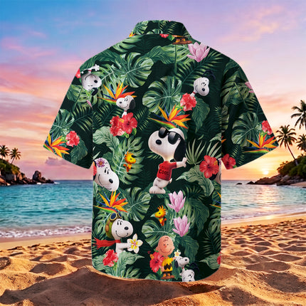 Tropical Jungle Floral Summer Beach Hawaiian Shirt