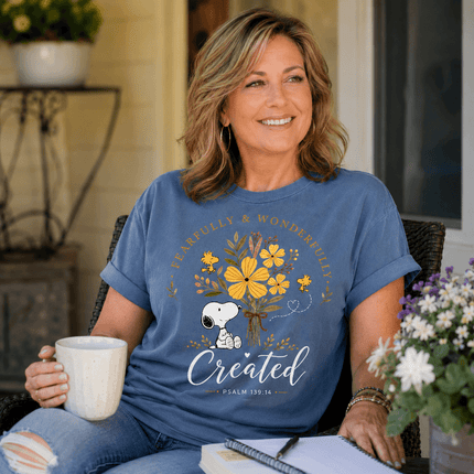 Comfort Colors Fearfully and Wonderfully Created Psalm 139:14 T-Shirt