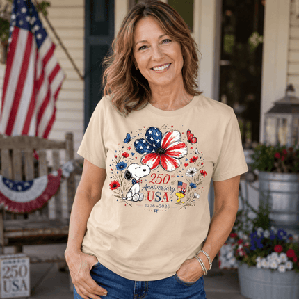 2_6bb58472-7186-4abe-ba00-970d00a72704 - AuraNations - Comfort Colors 250th Anniversary USA Flag Flower Patriotic Bird Dog T-Shirt - Ivory / S - 250TH ANNIVERSARY, ALL, COMFORT COLORS, NO CUSTOM, PRODUCTS, SNPY, TSHIRT