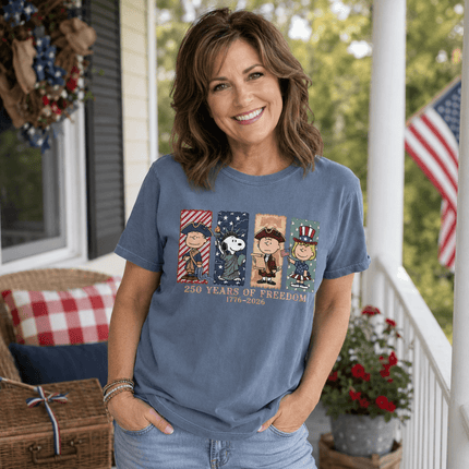 Comfort Colors 250 Years Of Freedom USA Historical Panel Squad T-Shirt
