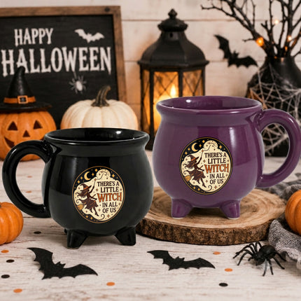 Little Witch Halloween Cauldron Ceramic Mug Gift for Her