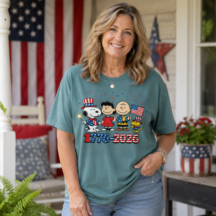 Comfort Colors 1776-2026 Patriotic Squad Fireworks T-Shirt