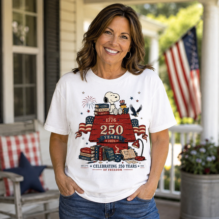 Comfort Colors Celebrating 250 Years Of Freedom Reading Dog T-Shirt