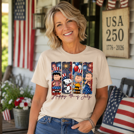 Comfort Colors Happy 4th Of July Patriotic Fireworks Friends T-Shirt