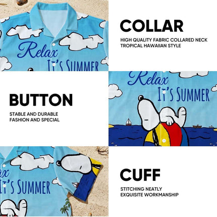 Beach Summer Relaxing Ocean Float Vacation Hawaiian Shirt