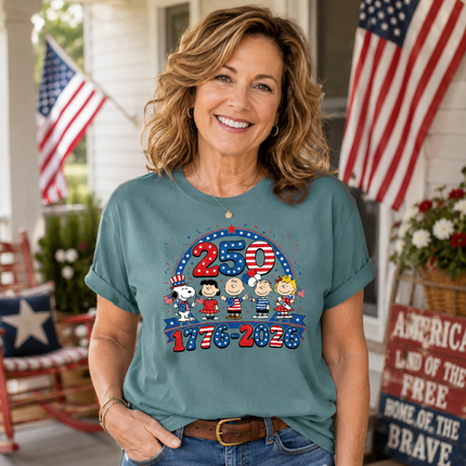 Comfort Colors 1776-2026 250 Years Patriotic Friends Parade T-Shirt