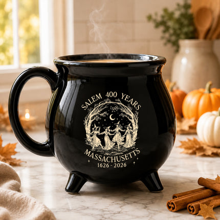 Salem 400 Years Massachusetts Witch Cauldron Mug Halloween