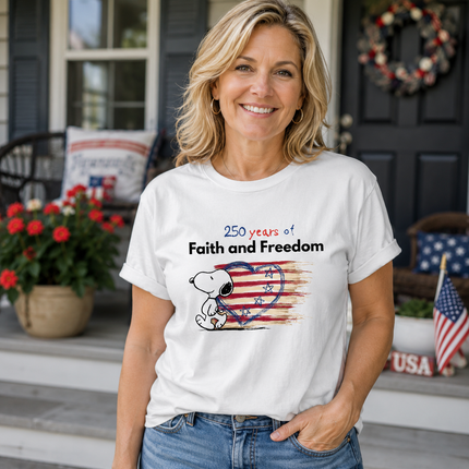 Comfort Colors 250 Years Faith Freedom America 250 T-Shirt