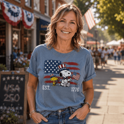Comfort Colors EST 1776 250th Anniversary USA Uncle Sam Dog T-Shirt