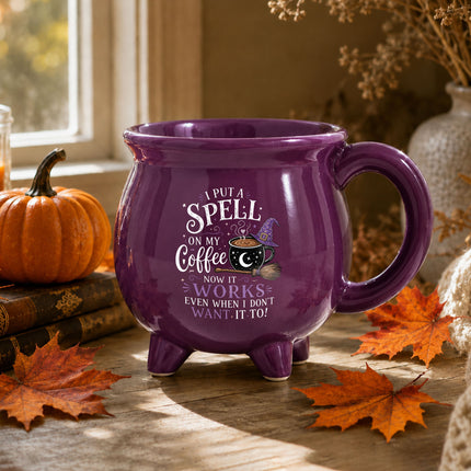 Witch Coffee Cauldron Ceramic Mug Funny Halloween Gift