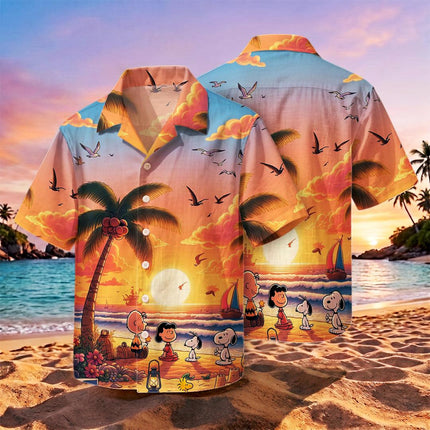 Tropical Sunset Beach Paradise Summer Hawaiian Shirt