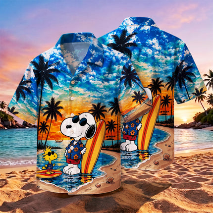 Sunset Tropical Surf Beach Summer Hawaiian Shirt