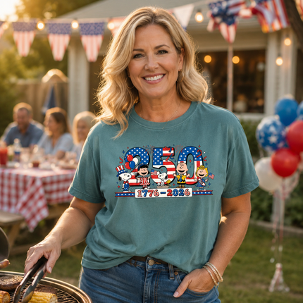 Comfort Colors 250 Years 1776-2026 Patriotic Friends Celebration T-Shirt