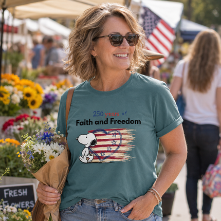 Comfort Colors 250 Years Faith Freedom America 250 T-Shirt