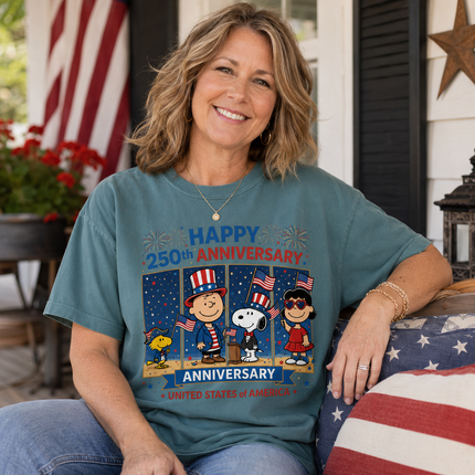 Comfort Colors Happy 250th Anniversary America 250 T-Shirt