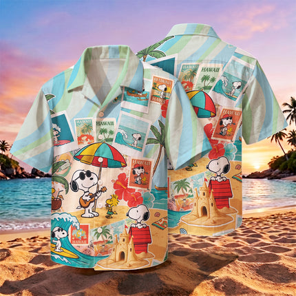 Beach Summer Hawaii Postcard Surf Vacation Hawaiian Shirt