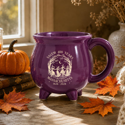 Salem 400 Years Massachusetts Witch Cauldron Mug Halloween