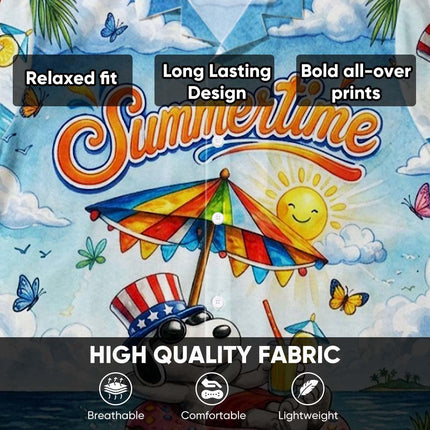 Beach Summer Island Float Tropical Vacation Hawaiian Shirt