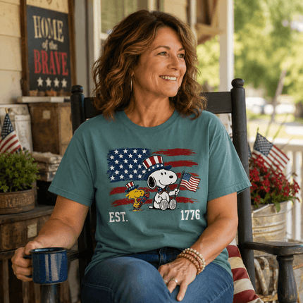 Comfort Colors EST 1776 250th Anniversary USA Uncle Sam Dog T-Shirt