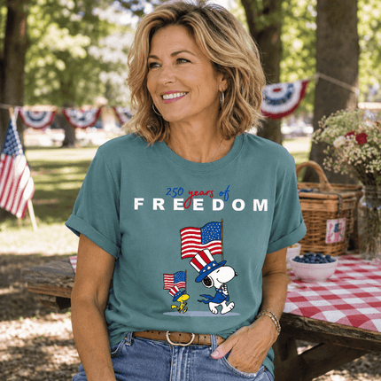 3_b566d283-7a1d-4dd0-b54e-bb5fdd7b80e7 - AuraNations - Comfort Colors 250 Years Of Freedom Patriotic Waving Flags Dog T-Shirt - Blue Jean / S - 250TH ANNIVERSARY, ALL, COMFORT COLORS, NO CUSTOM, PRODUCTS, SNPY, TSHIRT