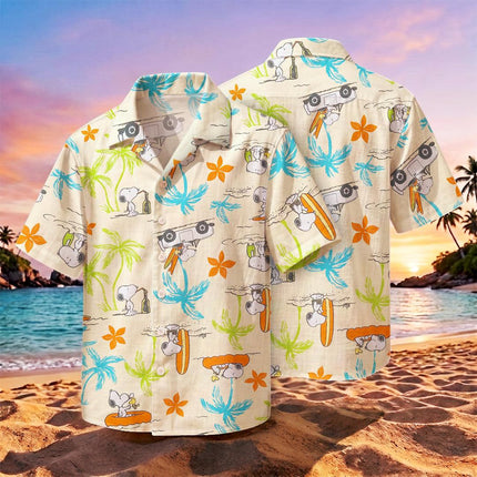 Tropical Palm Tree Surf Beach Hawaiian Shirt