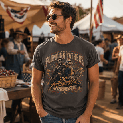 Comfort Colors Founding Fathers 250th Anniversary Tour Rock Guitar T-Shirt