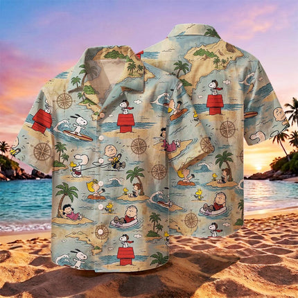 Tropical Island Adventure Beach Summer Hawaiian Shirt