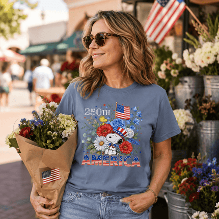 3_e0c6b4ee-360d-46ed-b3bc-6cf77e37f8a5 - AuraNations - Comfort Colors 250th America Patriotic Top Hat Floral Dog T-Shirt - Seafoam / S - 250TH ANNIVERSARY, ALL, COMFORT COLORS, NO CUSTOM, PRODUCTS, SNPY, TSHIRT