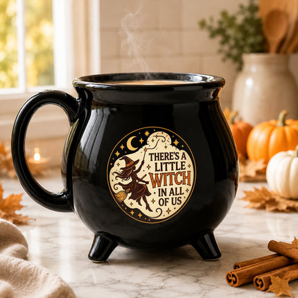 Little Witch Halloween Cauldron Ceramic Mug Gift for Her