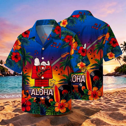 Aloha Tropical Music Beach Summer Hawaiian Shirt