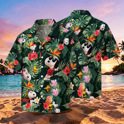 Tropical Jungle Floral Summer Beach Hawaiian Shirt