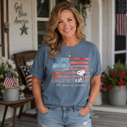 Comfort Colors Watercolor Flag America 250 T-Shirt