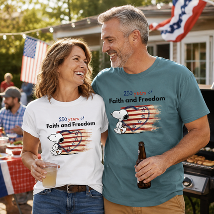 Comfort Colors 250 Years Faith Freedom America 250 T-Shirt