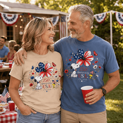 4_133eeba7-5123-4a6a-9ebb-1094c53edf70 - AuraNations - Comfort Colors 250th Anniversary USA Flag Flower Patriotic Bird Dog T-Shirt - Ivory / S - 250TH ANNIVERSARY, ALL, COMFORT COLORS, NO CUSTOM, PRODUCTS, SNPY, TSHIRT