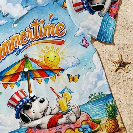 Beach Summer Island Float Tropical Vacation Hawaiian Shirt