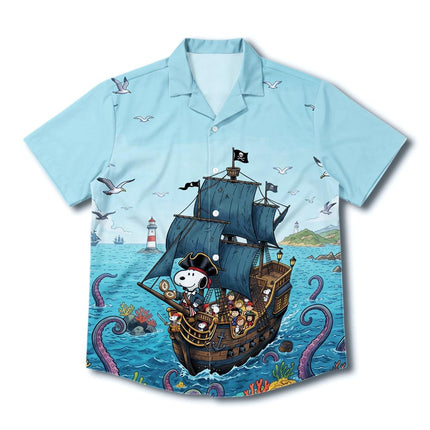 Pirate Ship Ocean Adventure Beach Hawaiian Shirt