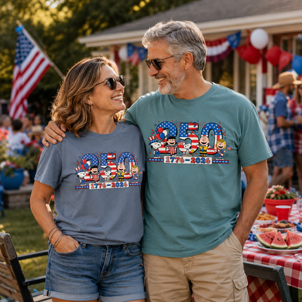 Comfort Colors 250 Years 1776-2026 Patriotic Friends Celebration T-Shirt