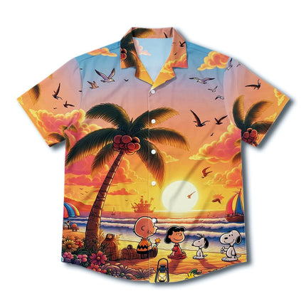 Tropical Sunset Beach Paradise Summer Hawaiian Shirt