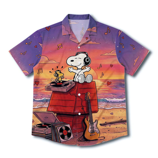 Tropical Sunset Music Beach Summer Hawaiian Shirt