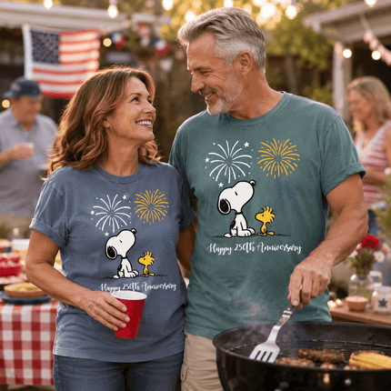Comfort Colors Happy 250th Anniversary USA Fireworks Watching Dog T-Shirt